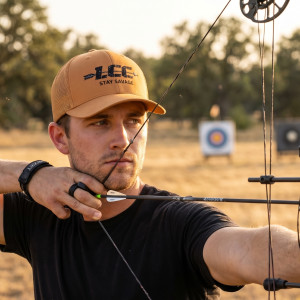 LCC Stay Savage Tan Closed-Back Trucker Cap